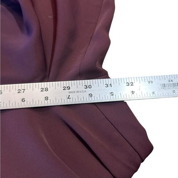 Ann Taylor Women’s 10 Petite Burgundy Sleeveless Jumpsuit with Tie Waist - Picture 6 of 7